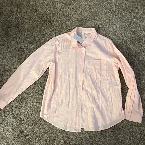 Tops - Light Pink Button-Up Shirt